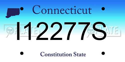 I12277S Connecticut License Plate