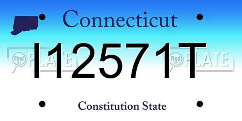 I12571T Connecticut License Plate