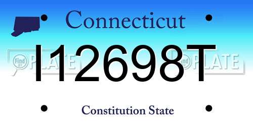 I12698T Connecticut License Plate