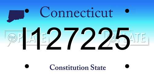 I127225 Connecticut License Plate