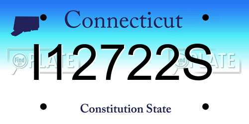 I12722S Connecticut License Plate