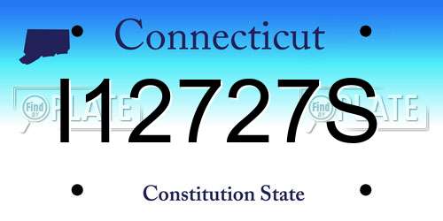 I12727S Connecticut License Plate