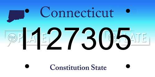 I127305 Connecticut License Plate