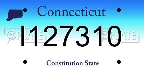 I127310 Connecticut License Plate