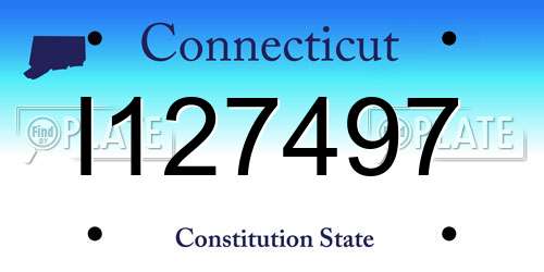 I127497 Connecticut License Plate
