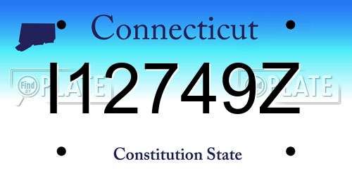I12749Z Connecticut License Plate