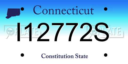 I12772S Connecticut License Plate