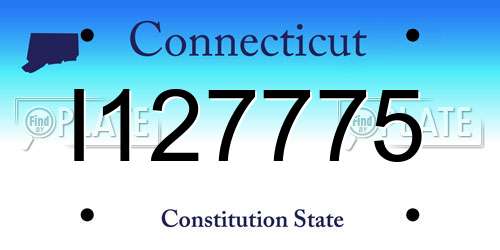 I127775 Connecticut License Plate