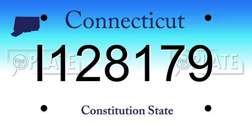 I128179 Connecticut License Plate