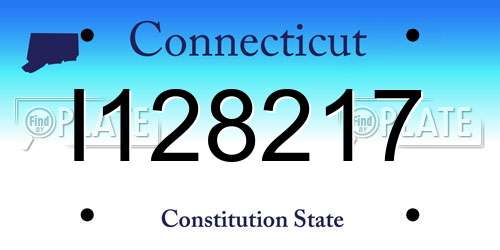 I128217 Connecticut License Plate