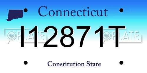 I12871T Connecticut License Plate