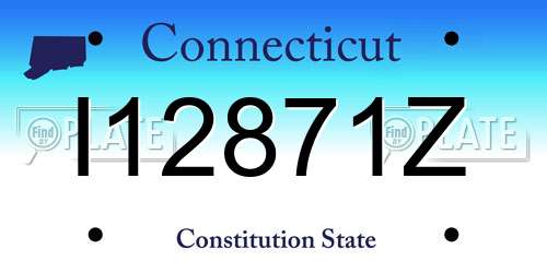 I12871Z Connecticut License Plate