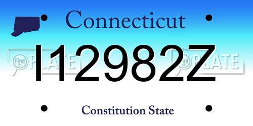 I12982Z Connecticut License Plate