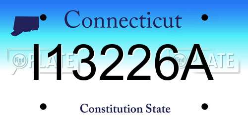 I13226A Connecticut License Plate