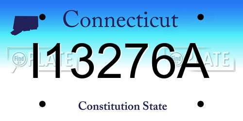 I13276A Connecticut License Plate