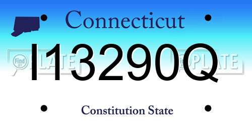 I13290Q Connecticut License Plate