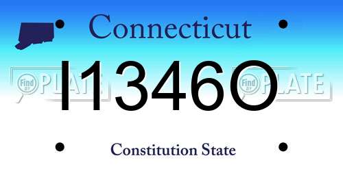 I1346O Connecticut License Plate
