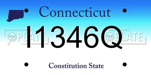 I1346Q Connecticut License Plate