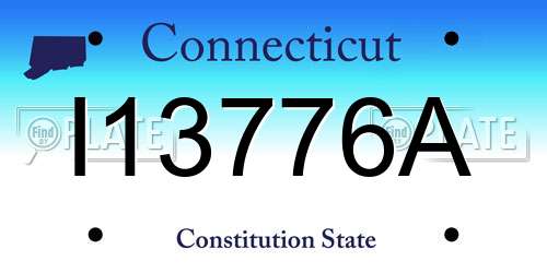 I13776A Connecticut License Plate