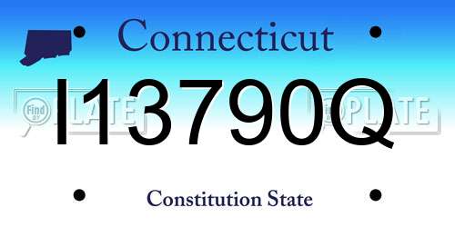 I13790Q Connecticut License Plate