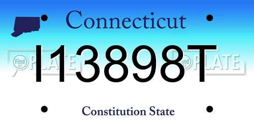 I13898T Connecticut License Plate