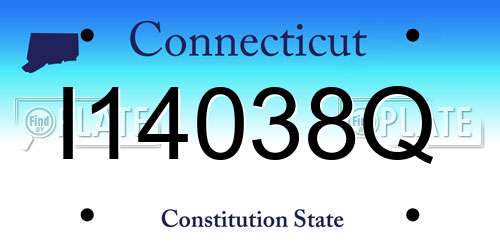 I14038Q Connecticut License Plate