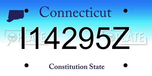 I14295Z Connecticut License Plate