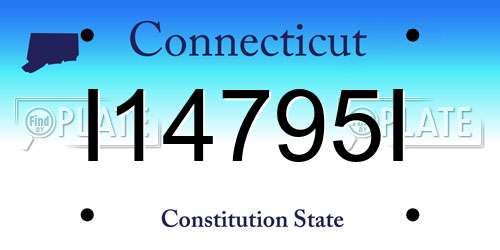 I14795I Connecticut License Plate