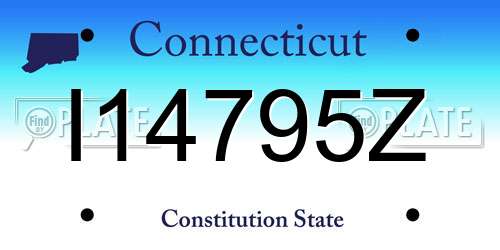 I14795Z Connecticut License Plate