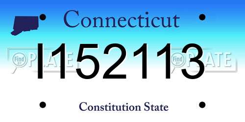I152113 Connecticut License Plate