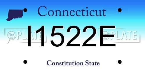 I1522E Connecticut License Plate