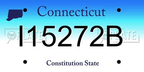 I15272B Connecticut License Plate