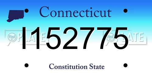I152775 Connecticut License Plate