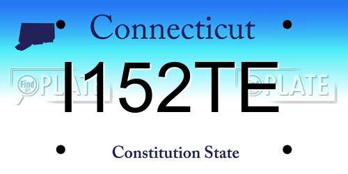 I152TE Connecticut License Plate
