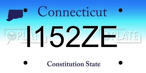 I152ZE Connecticut License Plate