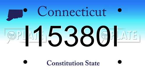 I15380I Connecticut License Plate