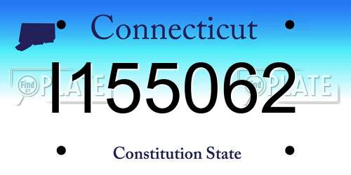 I155062 Connecticut License Plate