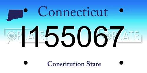 I155067 Connecticut License Plate