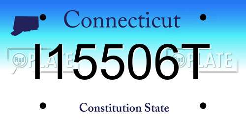 I15506T Connecticut License Plate