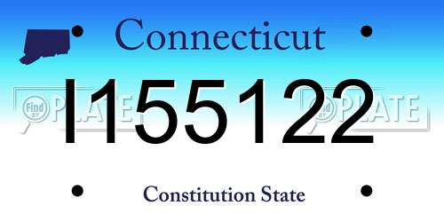 I155122 Connecticut License Plate