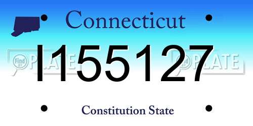 I155127 Connecticut License Plate