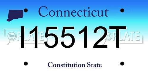 I15512T Connecticut License Plate