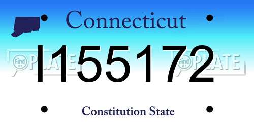 I155172 Connecticut License Plate