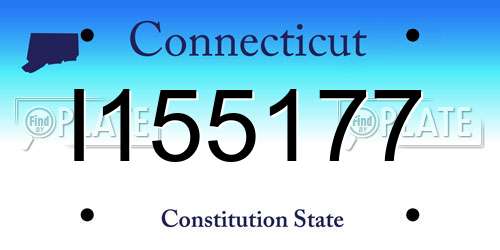 I155177 Connecticut License Plate