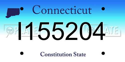 I155204 Connecticut License Plate