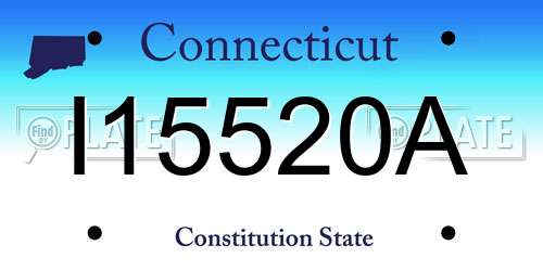 I15520A Connecticut License Plate