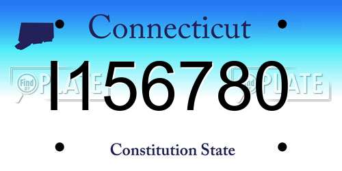 I156780 Connecticut License Plate