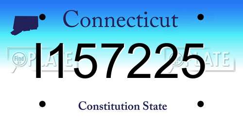 I157225 Connecticut License Plate