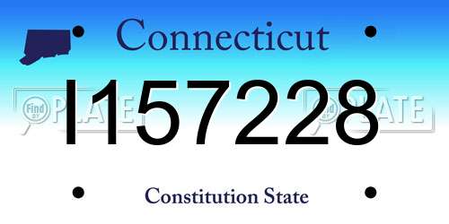 I157228 Connecticut License Plate