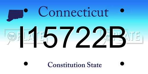 I15722B Connecticut License Plate